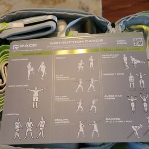 Fitness Instruction Cards Set - Gray